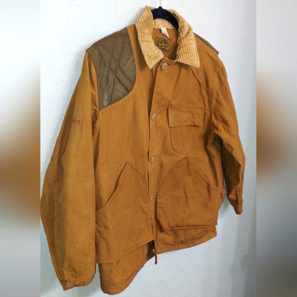 Vintage 70's •● SAFTBAK Hunting Jacket ●•Water Repell Duck Bird Game Pouch Coat - Picture 2 of 7